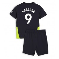 Manchester City Erling Haaland #9 Bortedraktsett Barn 2024-25 Kortermet (+ Korte bukser)